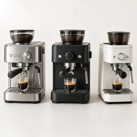 Compact espresso machines with grinders